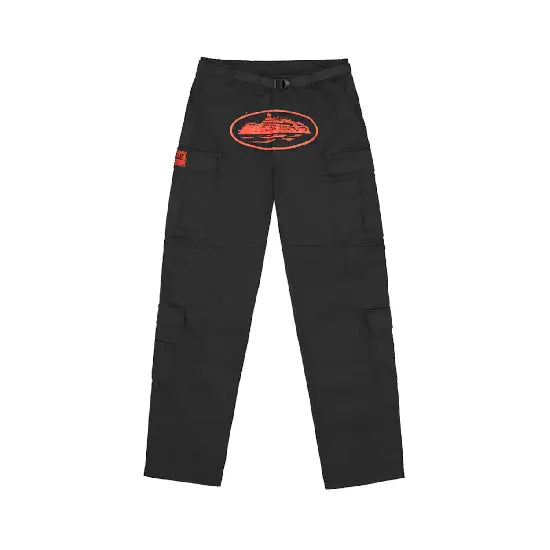 Corteiz Guerillaz Cargos 'Black/Red'