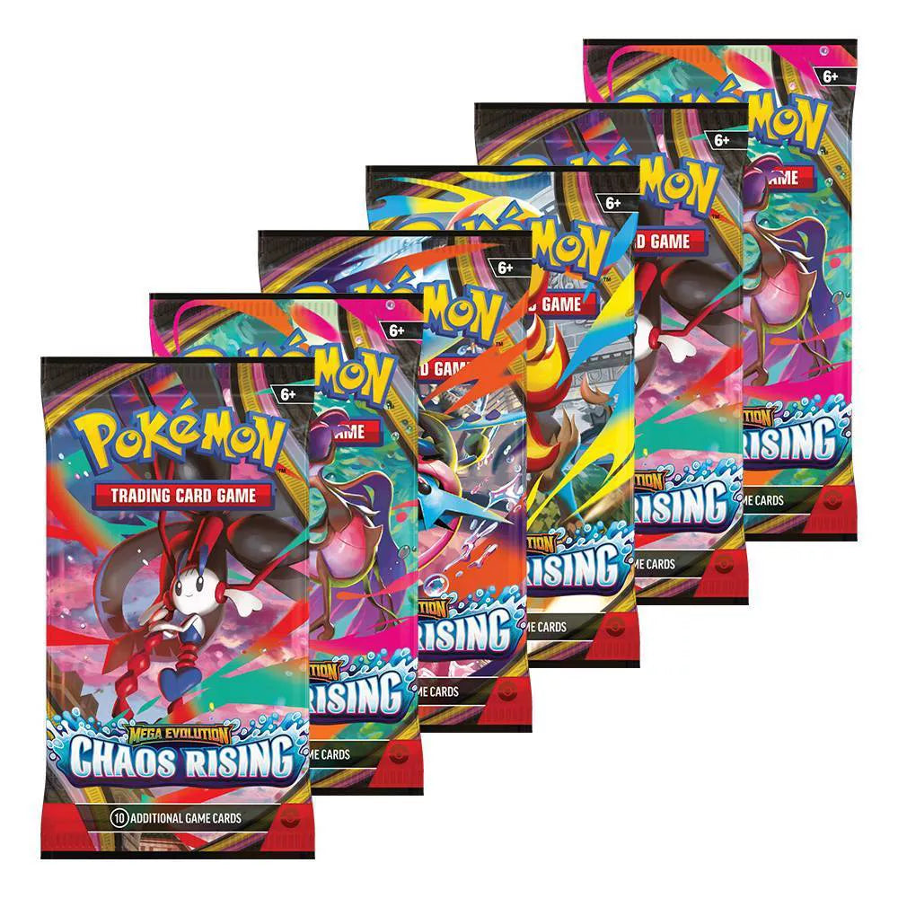 Pokémon Mega Evolution: Chaos Rising Booster Bundle (6 Packs)