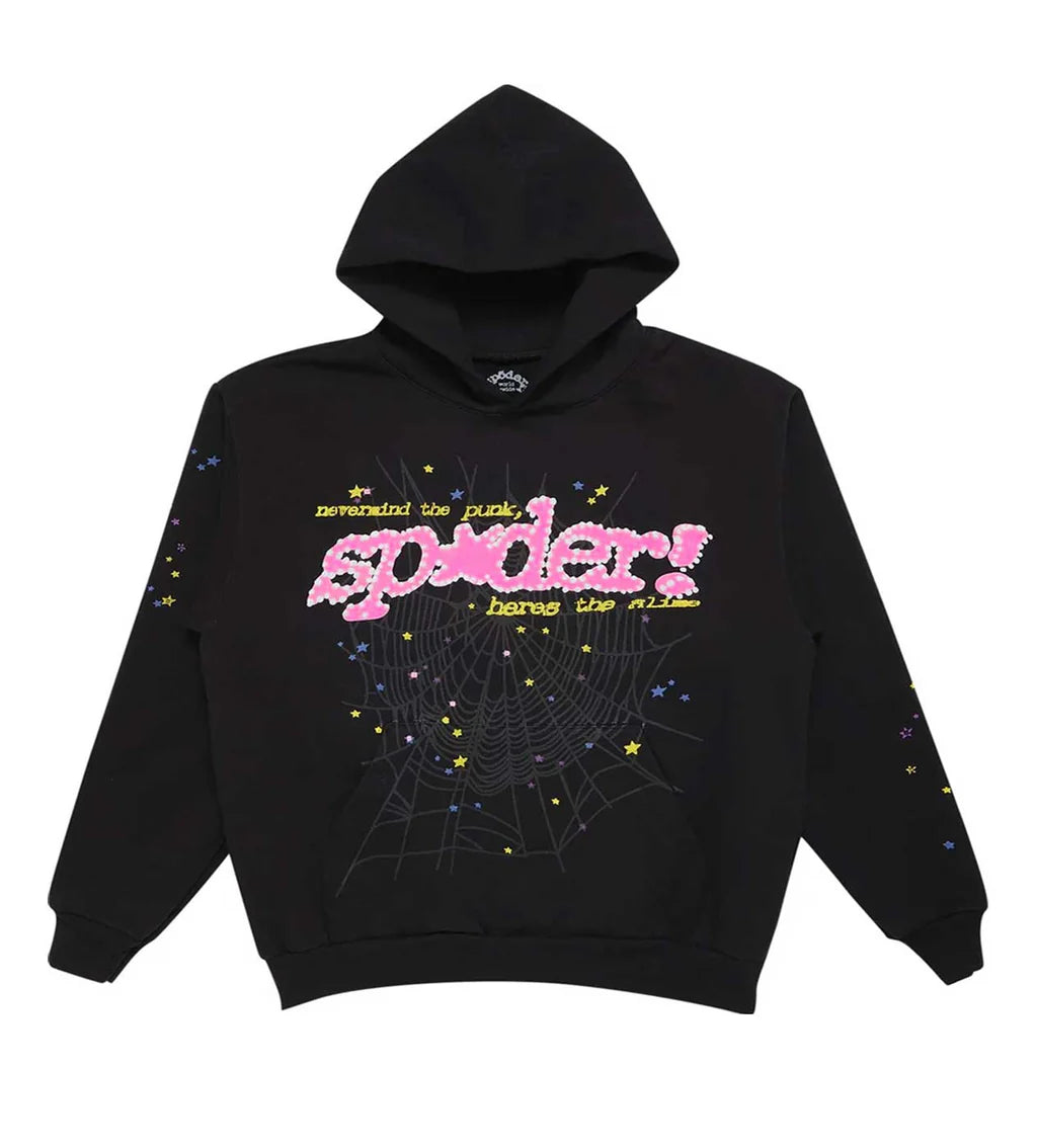 Sp5der P*nk Hoodie 'Black
