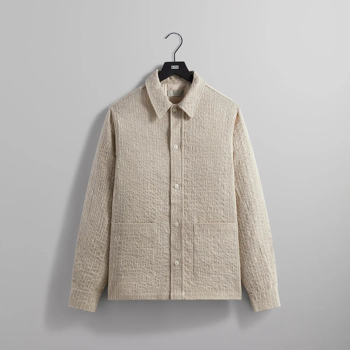 Kith Slub Boucle Boxy Collared Overshirt 'Canvas'
