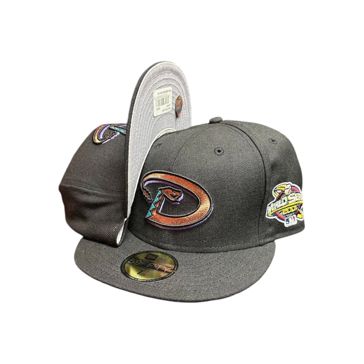 New Era Men MLB Arizona Diamondbacks World Series 2001 59FIFTY Fitted Hat 'Grey Undervisor'