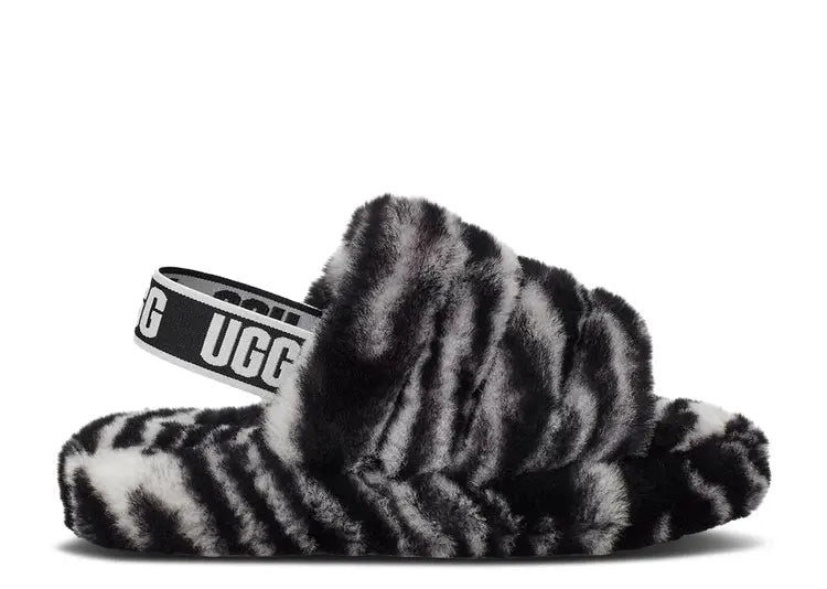 UGG Fluff Yeah Slide Kids 'Zebra'