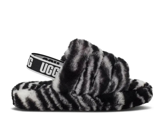 UGG Fluff Yeah Slide Kids 'Zebra'