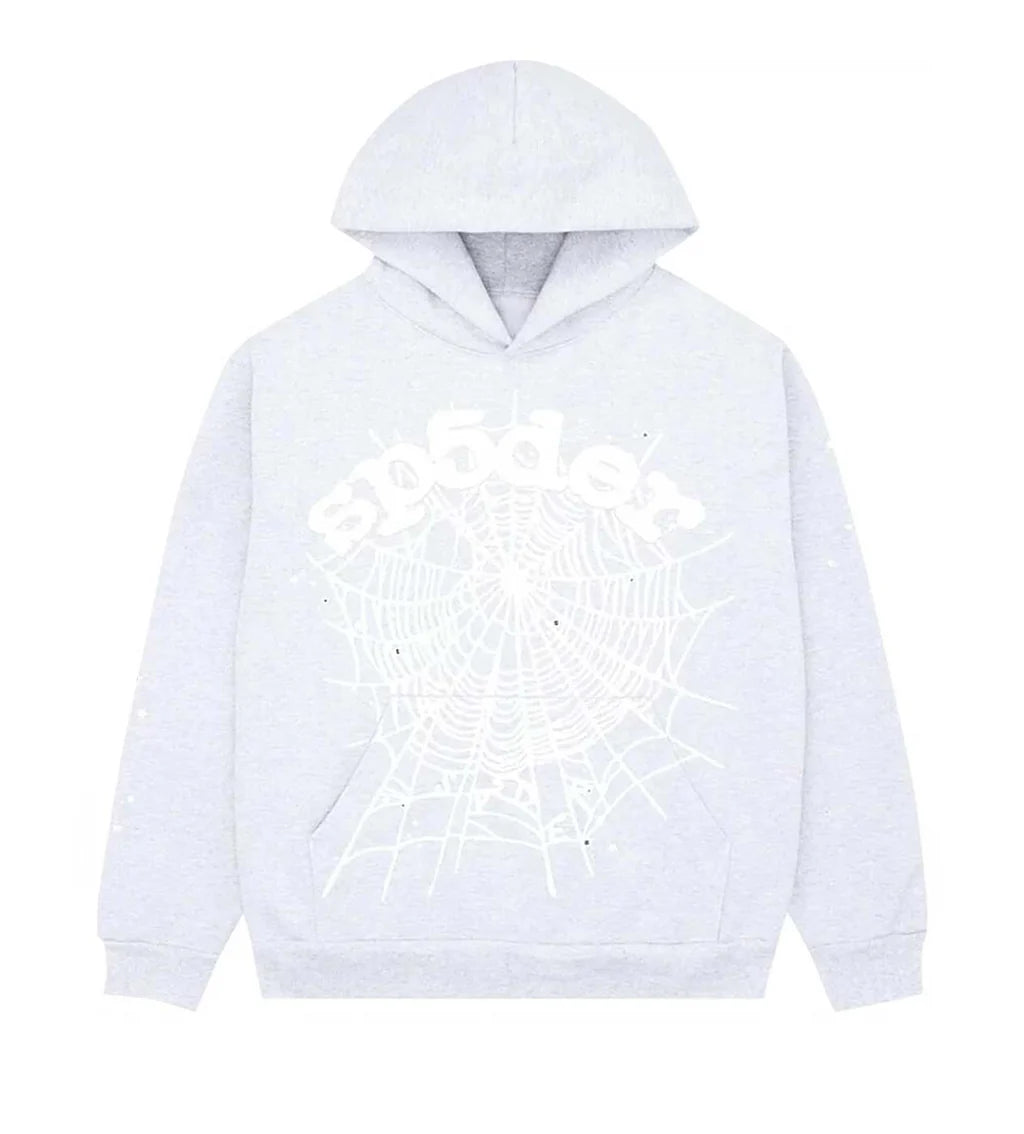 Sp5der OG Web Hoodie 'Heather Grey'