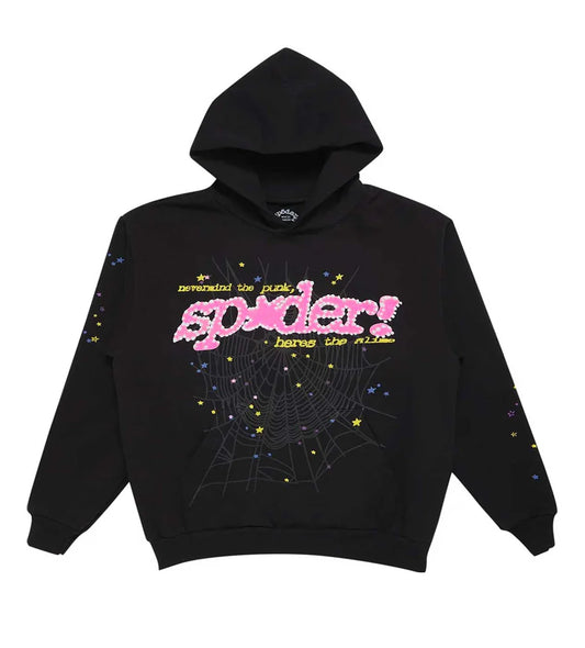 Sp5der P*nk Hoodie 'Black