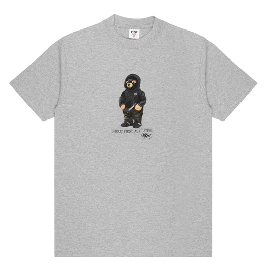 FTP Hooded Bear Tee 'Heather Grey'